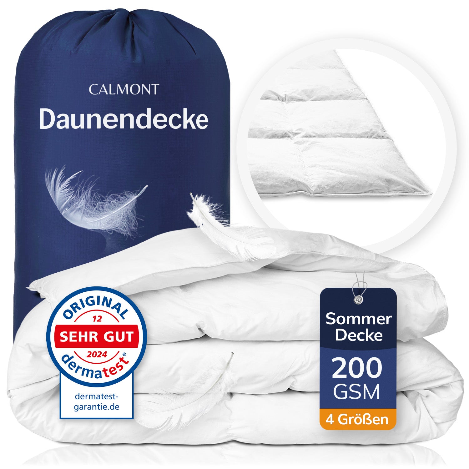 Daunen Bettdecke mit Federn | Extra weich und DownPass-zertifiziert
